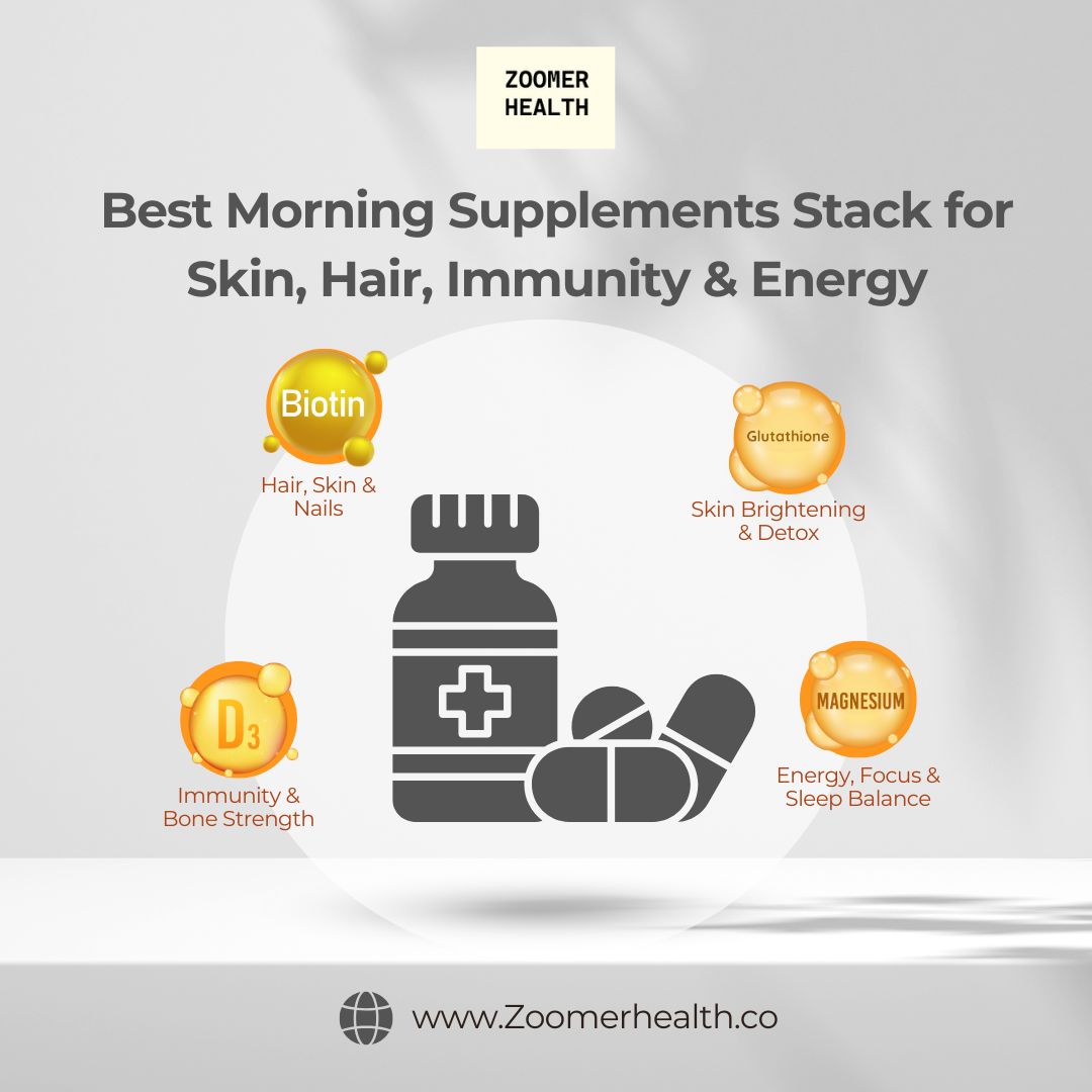 Best Morning Supplements Stack for Skin, Hair, Immunity & Energy  Zoomer  Health