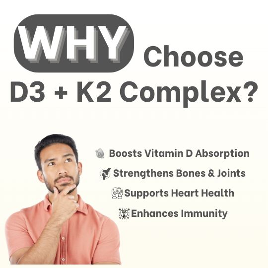 Zoomer Health Vitamin D3 + K2 – High Absorption, Bone & Heart Support
