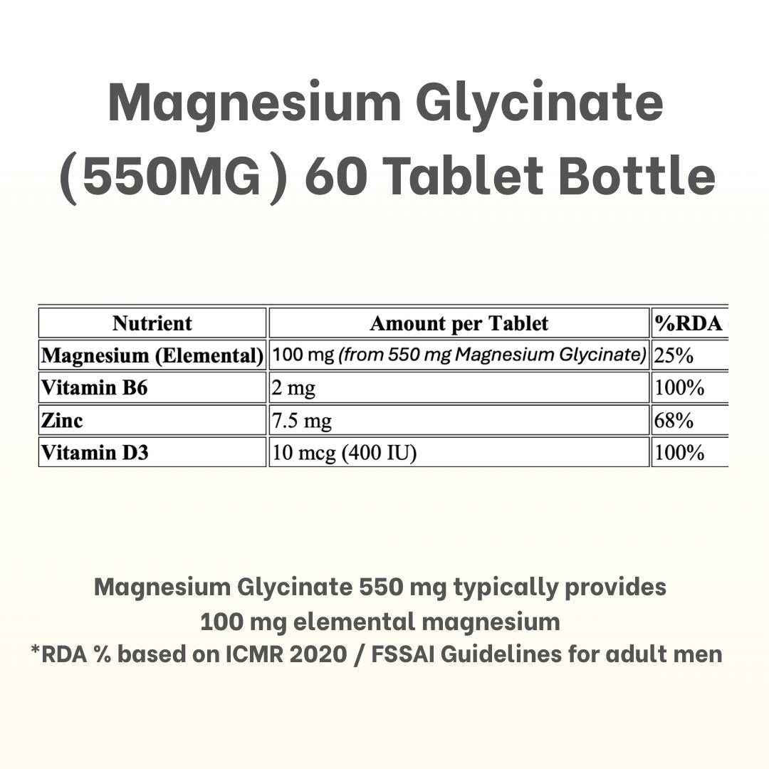 Zoomer Health Magnesium Glycinate for Better Sleep, Stress Relief & Muscle Support