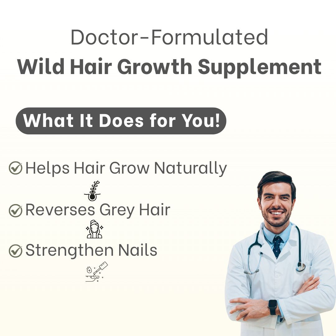 Zoomer Health Hair Growth Biotin 10,000 mcg – For Hair Growth, Grey Hair Reversal & Stronger Nails