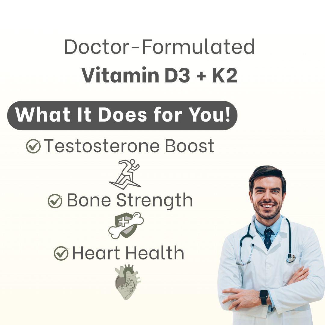 Zoomer Health Vitamin D3 + K2 – High Absorption, Bone & Heart Support