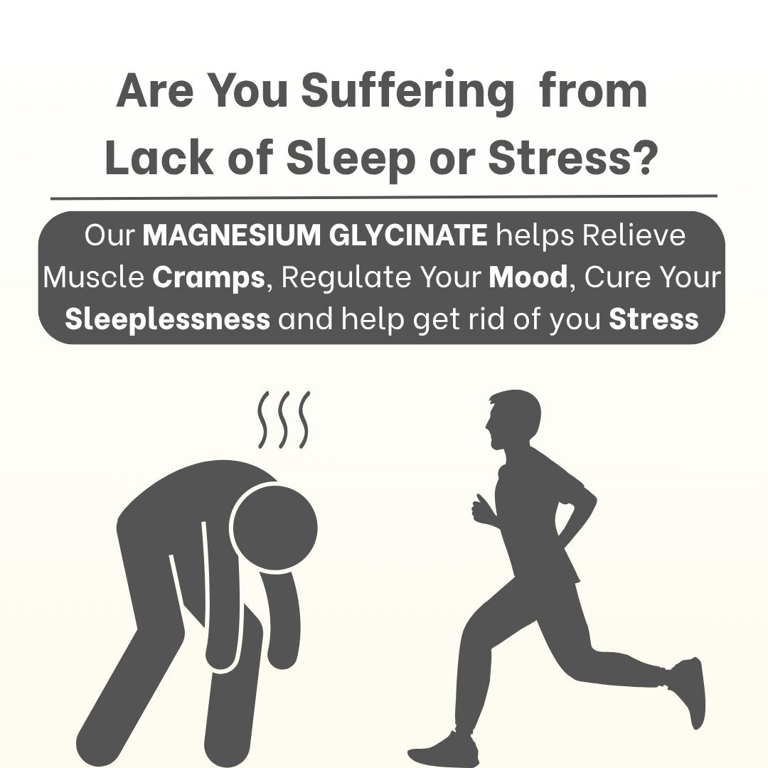 Zoomer Health Magnesium Glycinate for Better Sleep, Stress Relief & Muscle Support